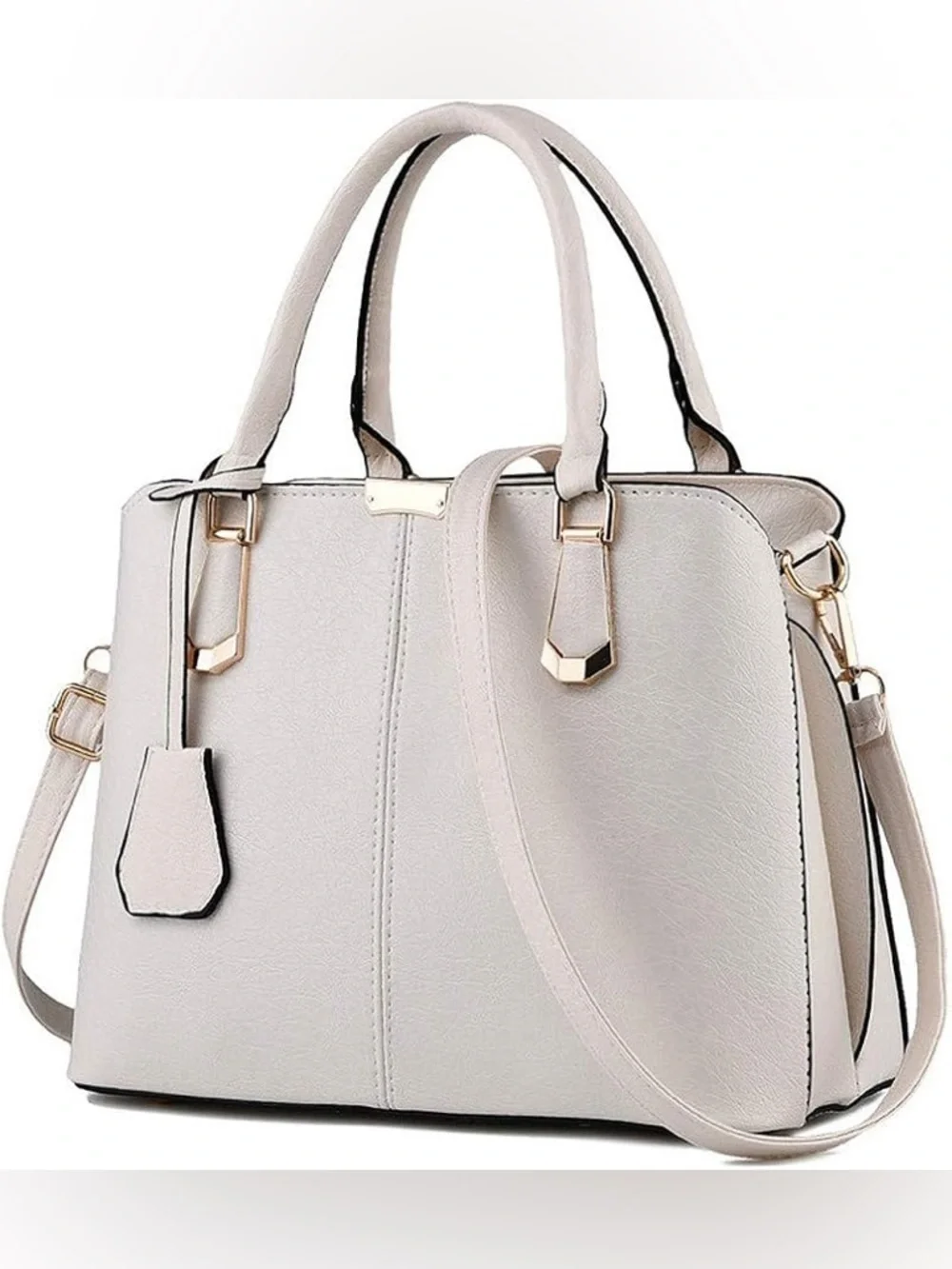 Women's PU Leather Handbag Business Commuter Bag Large Capacity Shoulder Bag